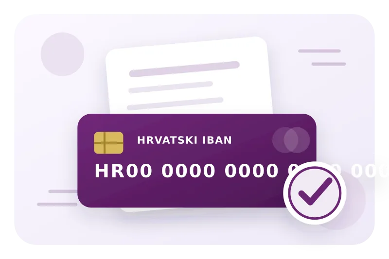 Hrvatski IBAN kalkulator s prikazom IBAN-a i potvrdom kontrole