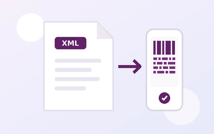 XML E-račun u barkod za plaćanje Ilustracija pretvaranja XML eRačuna u HUB3 barkod za plaćanje