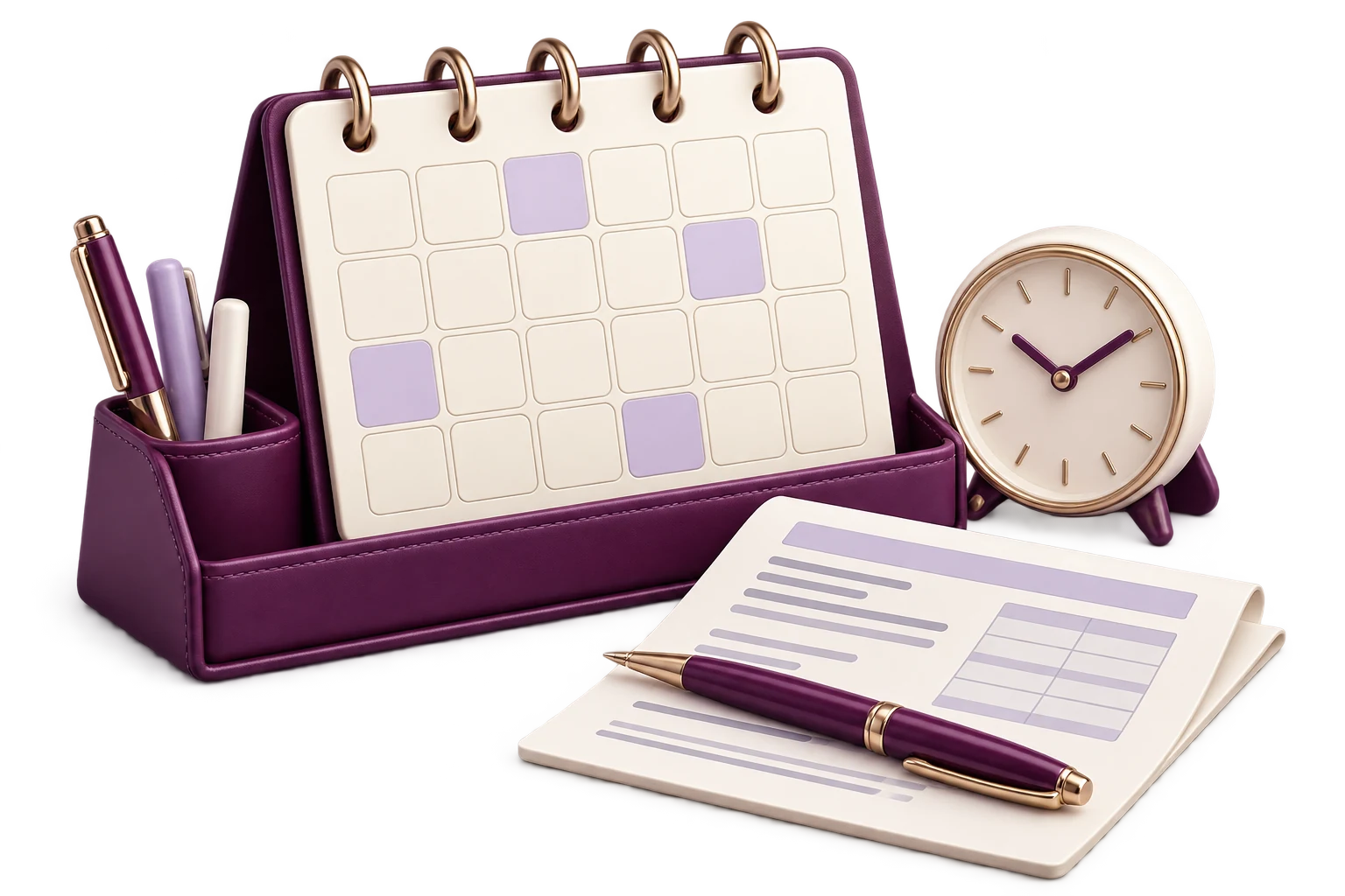 Porezni kalendar Porezni kalendar: stolni organizator s kalendarom, satom i poreznim dokumentom